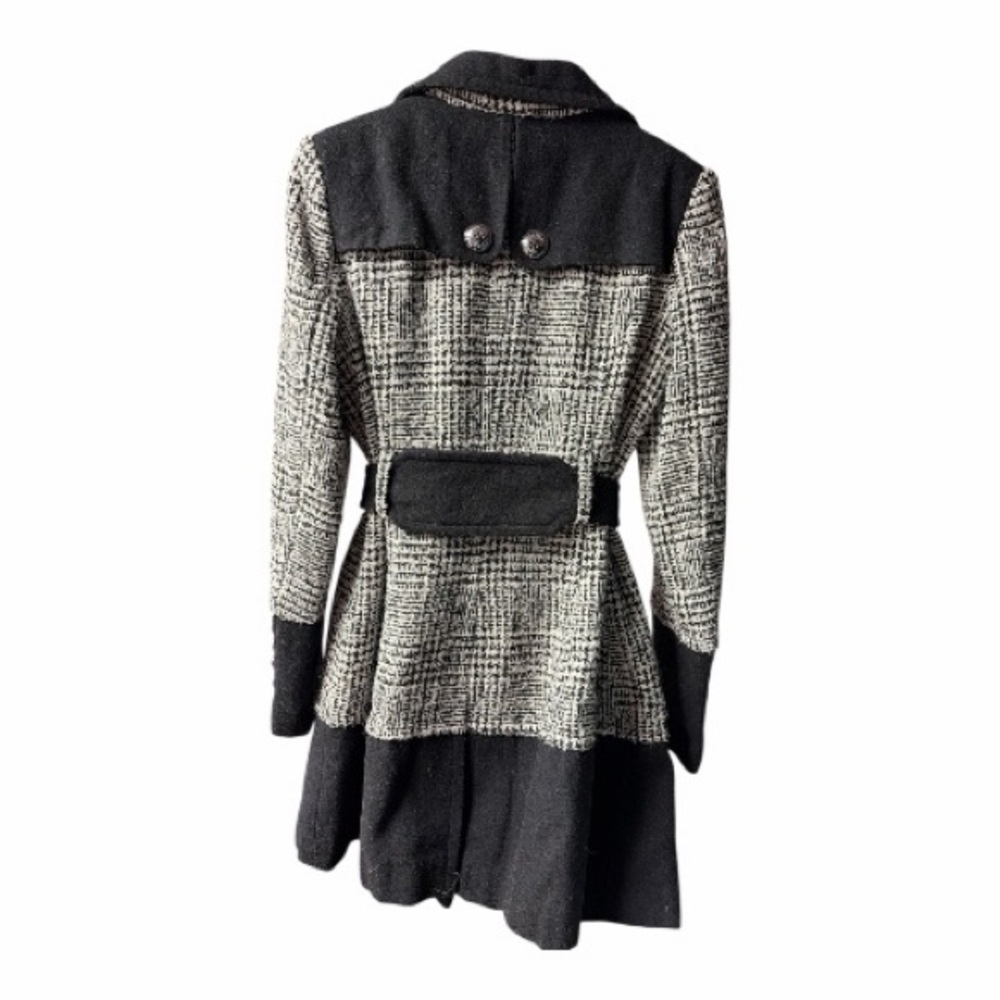 Black Rivet by Guess -Women's Black and Gray Tweed Coat - Picture 2 of 6